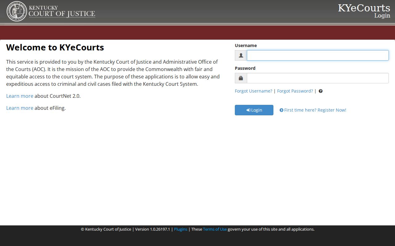CourtNet public case search interface used for Boyd County criminal cases