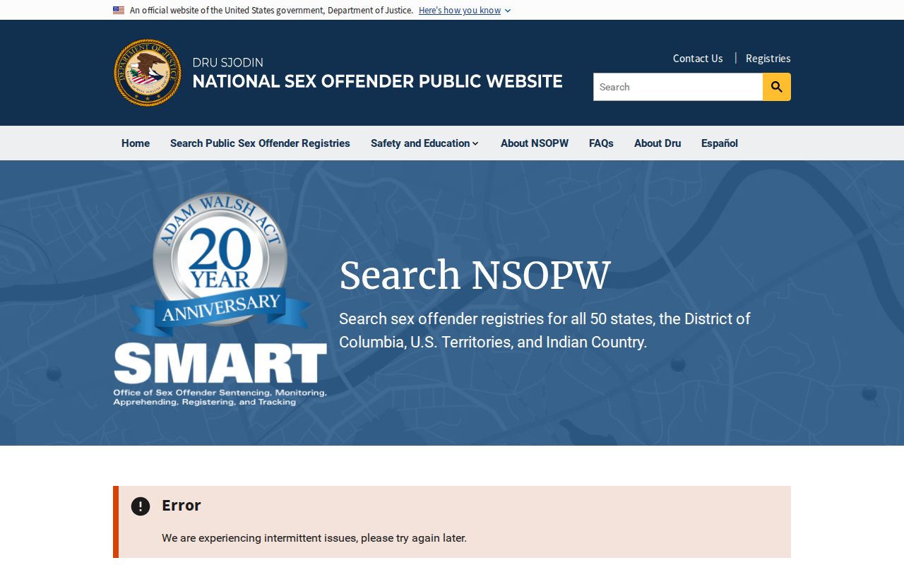 National Sex Offender Public Website search used with Boyd County registry checks