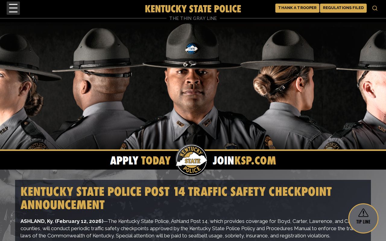 Boyd County criminal history KSP Post 14 enforcement initiative